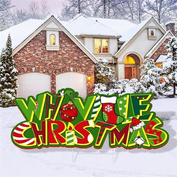 Christmas Yard Sign Decorations 1pcs Whoville Christmas Lawn Garden Pathway Sign - Picture 8 of 8